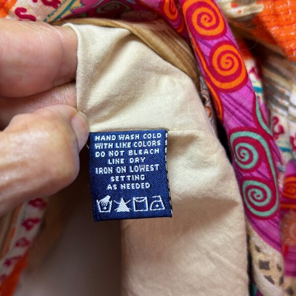 Evan-Picone Womens Skirt Boho Hippie Style A-Line Size 16 100% Cotton Lined Midi - Picture 7 of 9